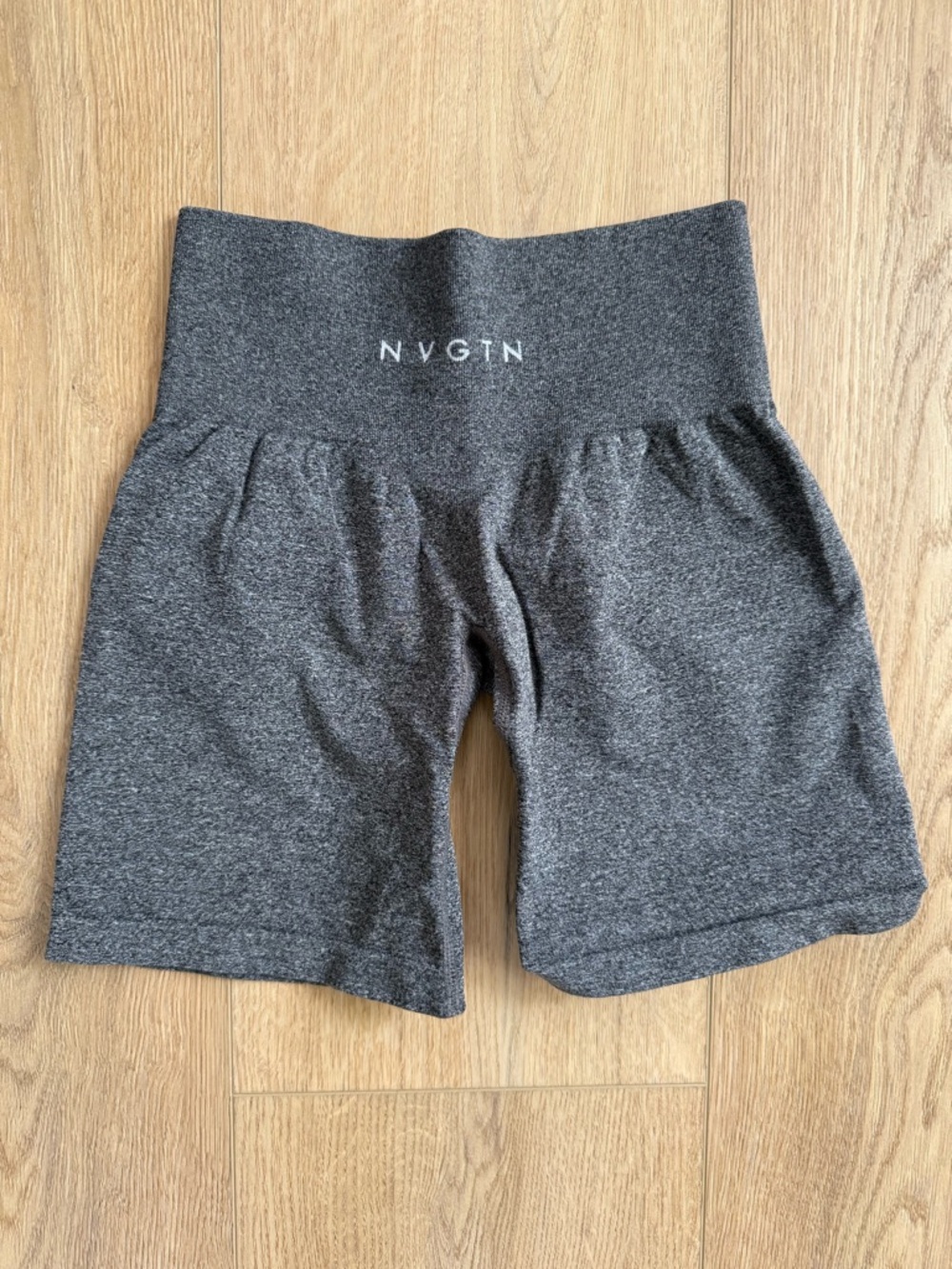 NVGTN Dark Gray Heather High-Waist Bike Shorts